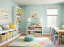 Kinderzimmer mit platzsparenden Möbeln